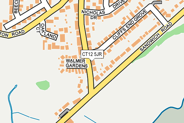 CT12 5JR map - OS OpenMap – Local (Ordnance Survey)