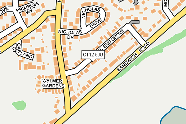 CT12 5JU map - OS OpenMap – Local (Ordnance Survey)