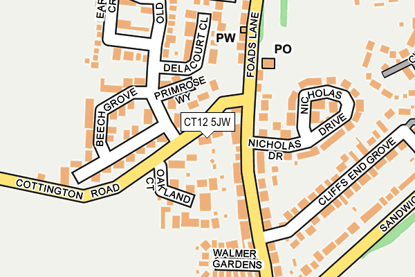 CT12 5JW map - OS OpenMap – Local (Ordnance Survey)