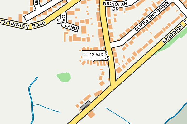 CT12 5JX map - OS OpenMap – Local (Ordnance Survey)