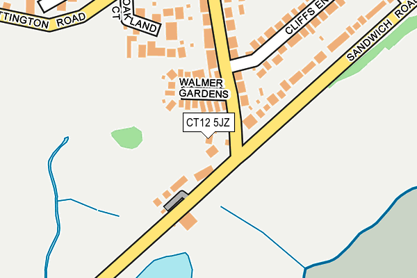 CT12 5JZ map - OS OpenMap – Local (Ordnance Survey)