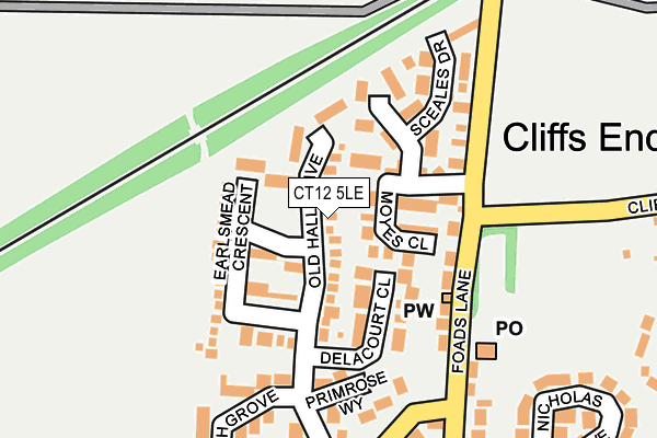 CT12 5LE map - OS OpenMap – Local (Ordnance Survey)