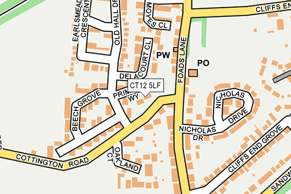 CT12 5LF map - OS OpenMap – Local (Ordnance Survey)