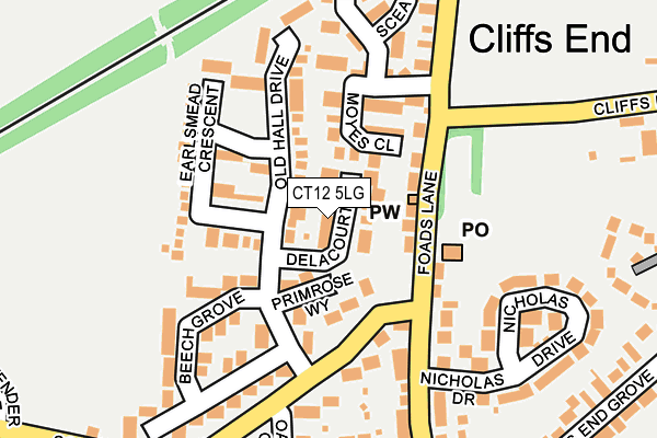 CT12 5LG map - OS OpenMap – Local (Ordnance Survey)