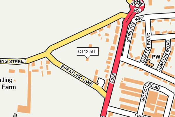 CT12 5LL map - OS OpenMap – Local (Ordnance Survey)