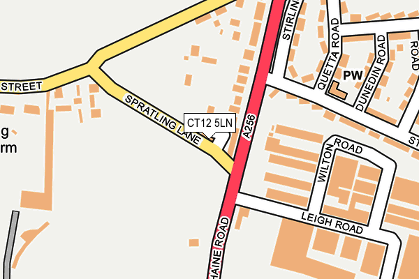 CT12 5LN map - OS OpenMap – Local (Ordnance Survey)