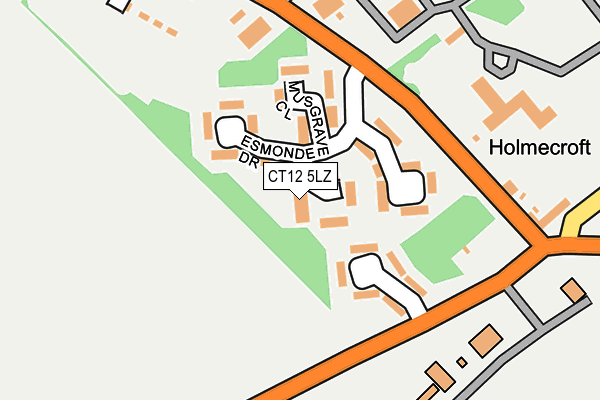 CT12 5LZ map - OS OpenMap – Local (Ordnance Survey)