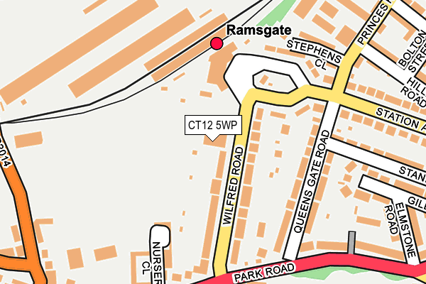 CT12 5WP map - OS OpenMap – Local (Ordnance Survey)