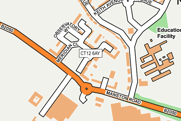 CT12 6AY map - OS OpenMap – Local (Ordnance Survey)