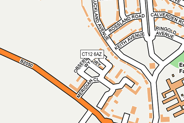 CT12 6AZ map - OS OpenMap – Local (Ordnance Survey)