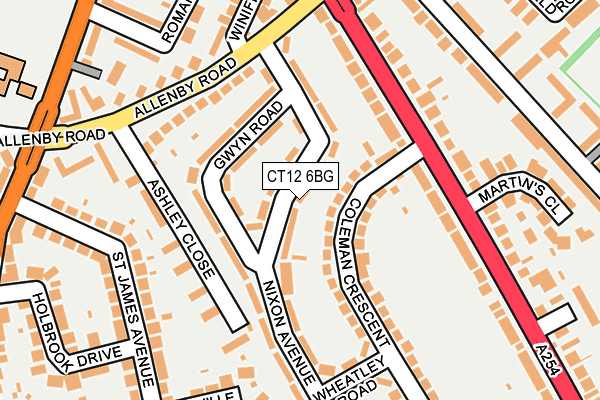 CT12 6BG map - OS OpenMap – Local (Ordnance Survey)