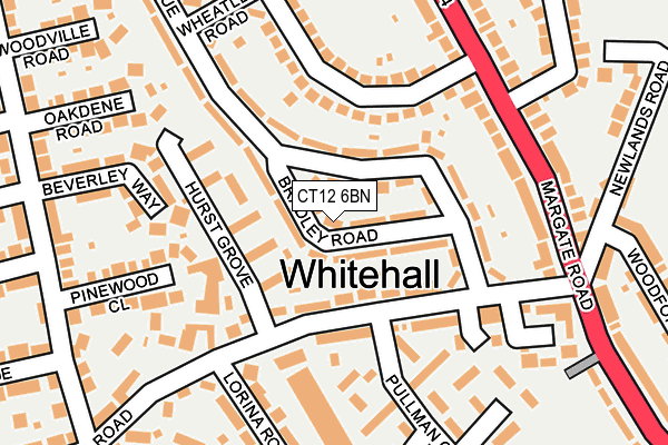 CT12 6BN map - OS OpenMap – Local (Ordnance Survey)