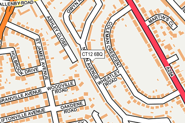 CT12 6BQ map - OS OpenMap – Local (Ordnance Survey)