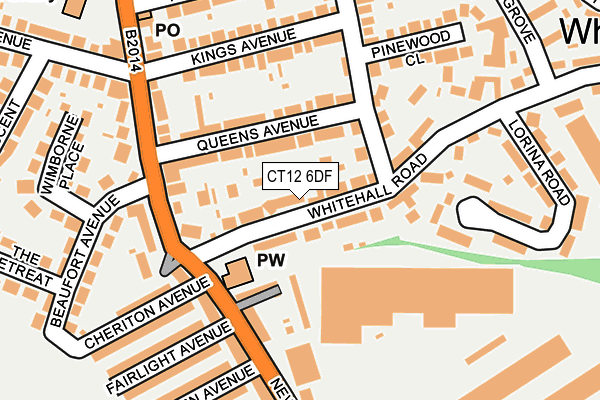 CT12 6DF map - OS OpenMap – Local (Ordnance Survey)