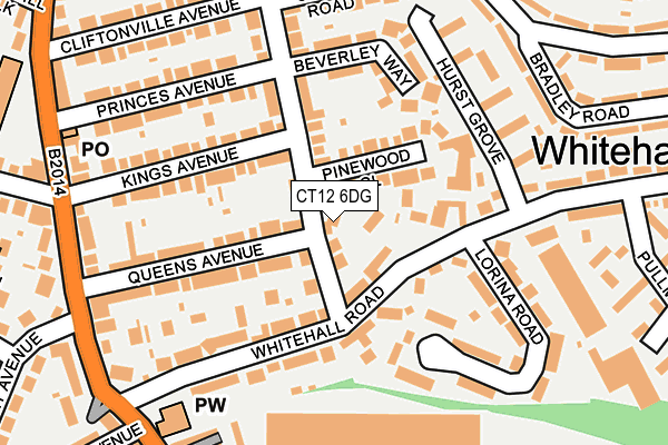 CT12 6DG map - OS OpenMap – Local (Ordnance Survey)