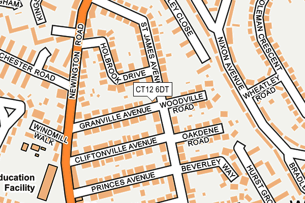 CT12 6DT map - OS OpenMap – Local (Ordnance Survey)
