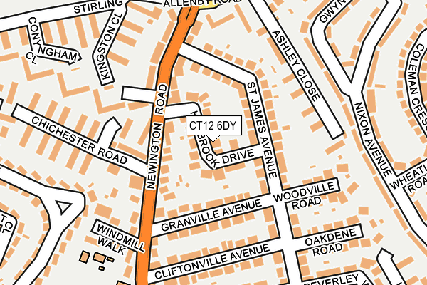 CT12 6DY map - OS OpenMap – Local (Ordnance Survey)