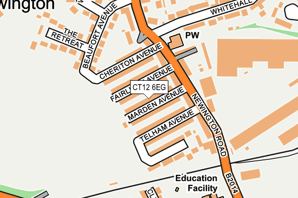 CT12 6EG map - OS OpenMap – Local (Ordnance Survey)