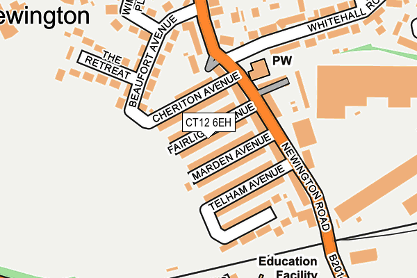 CT12 6EH map - OS OpenMap – Local (Ordnance Survey)