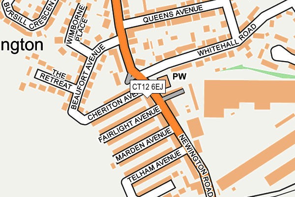 CT12 6EJ map - OS OpenMap – Local (Ordnance Survey)