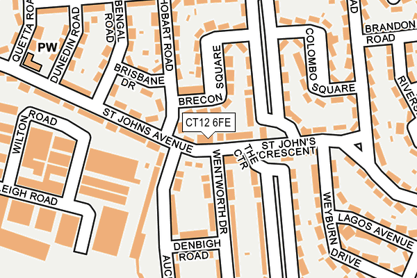 CT12 6FE map - OS OpenMap – Local (Ordnance Survey)
