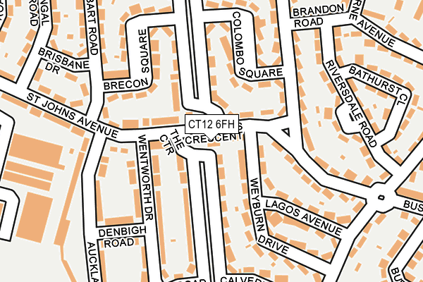 CT12 6FH map - OS OpenMap – Local (Ordnance Survey)