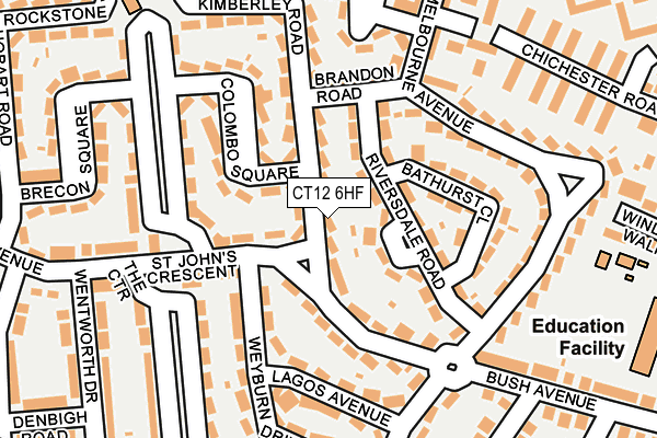 CT12 6HF map - OS OpenMap – Local (Ordnance Survey)