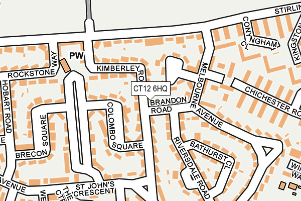 CT12 6HQ map - OS OpenMap – Local (Ordnance Survey)