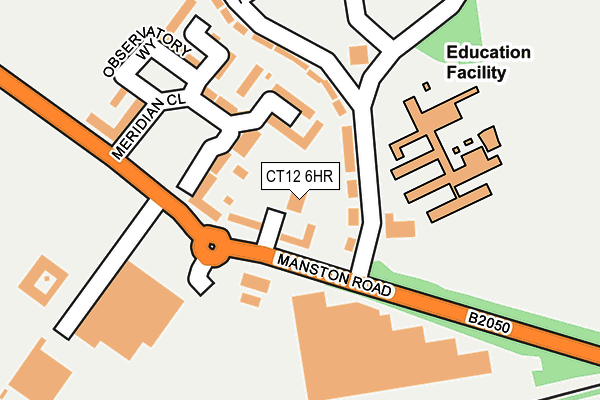 CT12 6HR map - OS OpenMap – Local (Ordnance Survey)