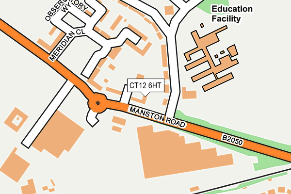 CT12 6HT map - OS OpenMap – Local (Ordnance Survey)