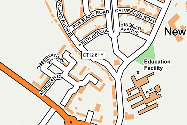 CT12 6HY map - OS OpenMap – Local (Ordnance Survey)