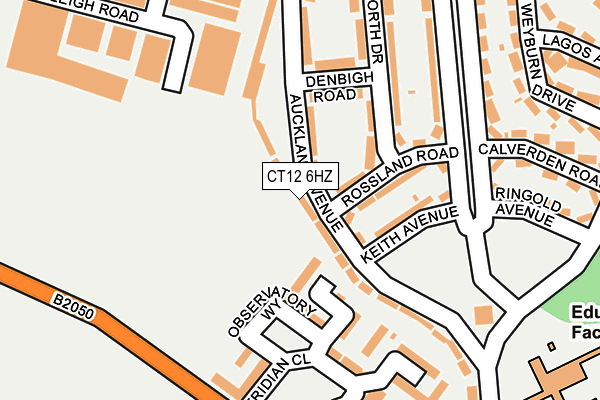 CT12 6HZ map - OS OpenMap – Local (Ordnance Survey)