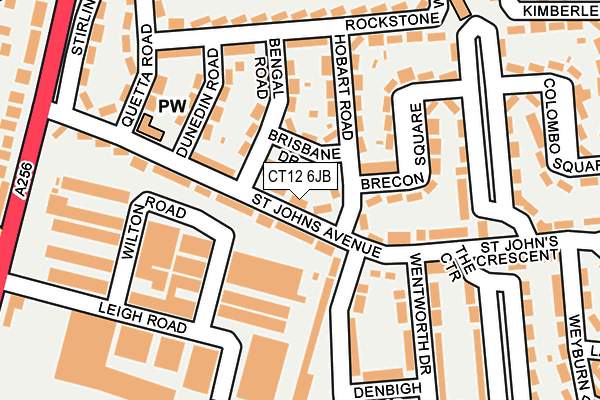 CT12 6JB map - OS OpenMap – Local (Ordnance Survey)