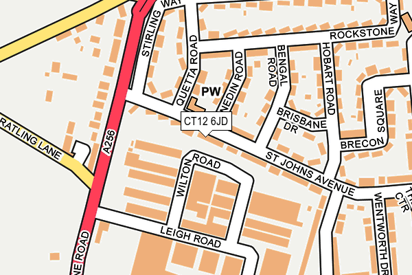 CT12 6JD map - OS OpenMap – Local (Ordnance Survey)
