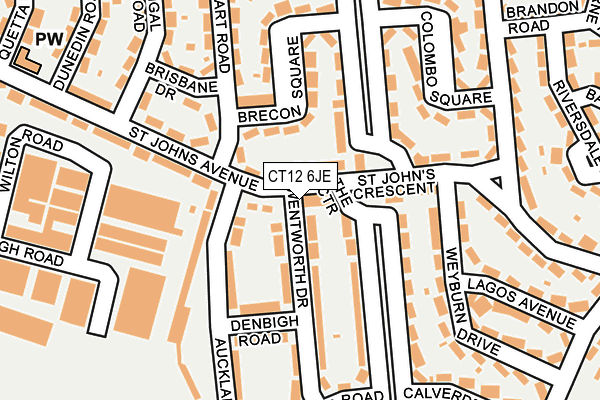 CT12 6JE map - OS OpenMap – Local (Ordnance Survey)