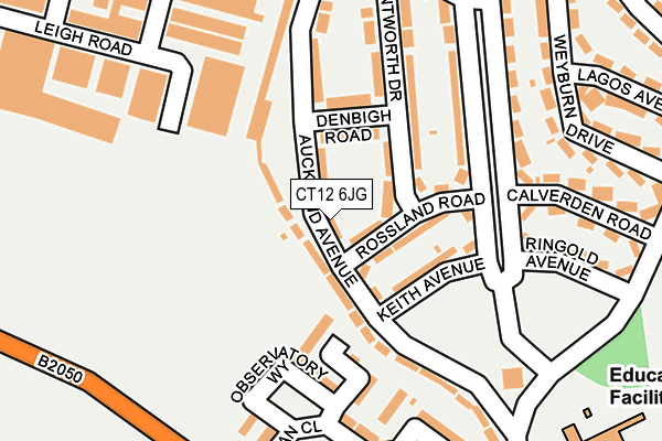CT12 6JG map - OS OpenMap – Local (Ordnance Survey)