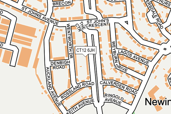 CT12 6JH map - OS OpenMap – Local (Ordnance Survey)