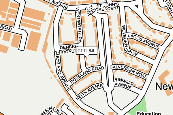 CT12 6JL map - OS OpenMap – Local (Ordnance Survey)