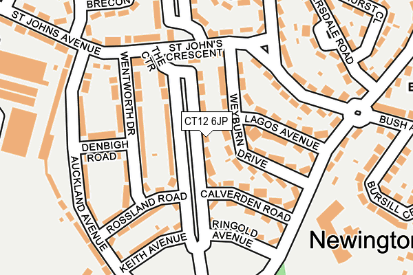 CT12 6JP map - OS OpenMap – Local (Ordnance Survey)