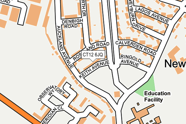 CT12 6JQ map - OS OpenMap – Local (Ordnance Survey)