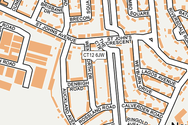 CT12 6JW map - OS OpenMap – Local (Ordnance Survey)