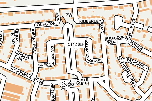 CT12 6LF map - OS OpenMap – Local (Ordnance Survey)