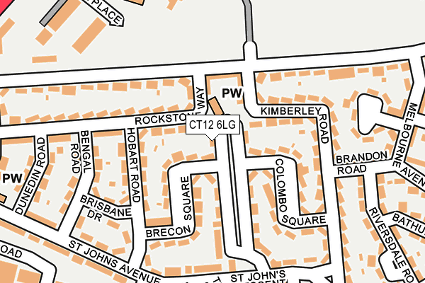CT12 6LG map - OS OpenMap – Local (Ordnance Survey)