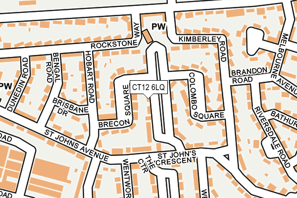 CT12 6LQ map - OS OpenMap – Local (Ordnance Survey)