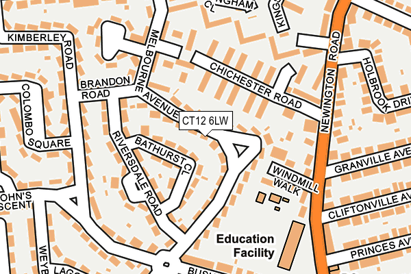 CT12 6LW map - OS OpenMap – Local (Ordnance Survey)