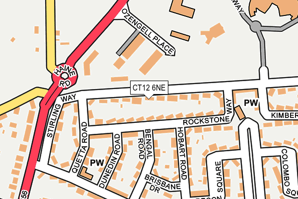 CT12 6NE map - OS OpenMap – Local (Ordnance Survey)