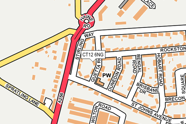 CT12 6NG map - OS OpenMap – Local (Ordnance Survey)