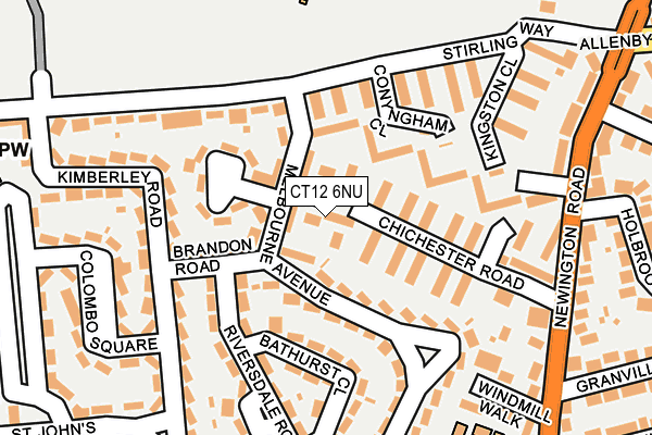 CT12 6NU map - OS OpenMap – Local (Ordnance Survey)