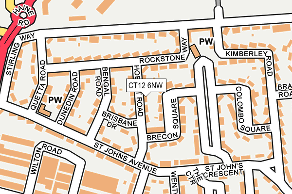 CT12 6NW map - OS OpenMap – Local (Ordnance Survey)