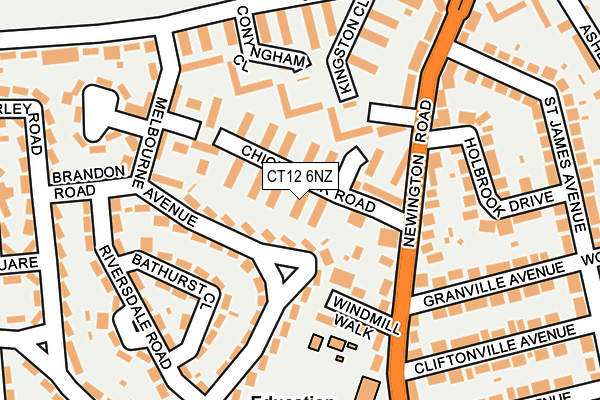 CT12 6NZ map - OS OpenMap – Local (Ordnance Survey)